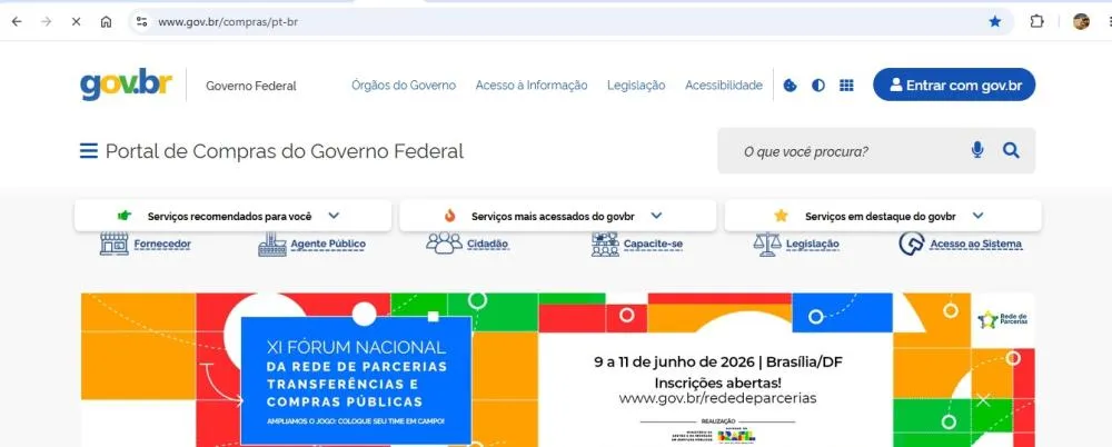 Comece a vender para o Governo Federal