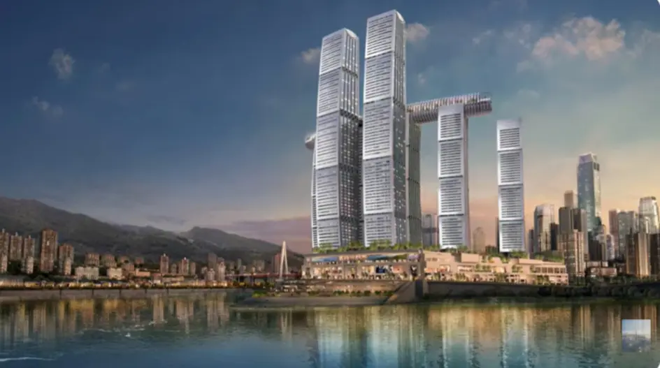 A China construiu um arranha-céu horizontal de 300 metros que pesa o equivalente à Torre Eiffel