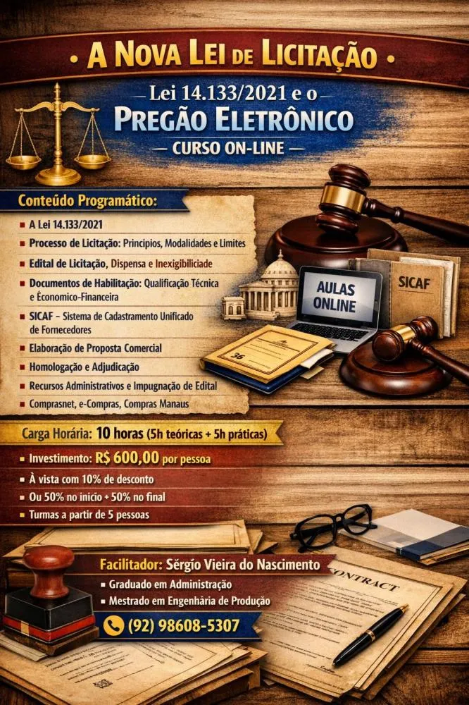 Treinamento - A Nova Lei de Licitação – Lei 14.133/2021 e o Pregão Eletrônico”